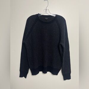 SOLD~J CREW Mens 100% Wool Crewneck Pullover Sweater Size Medium Navy